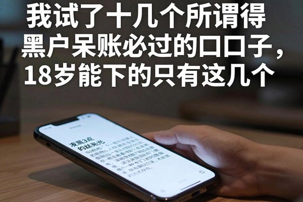 我试了十几个所谓黑户呆账必过的口子，发现18岁能下的只有这几个