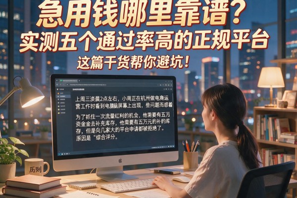 急用钱哪里靠谱？实测五个通过率高的正规平台，这篇干货帮你避坑！
