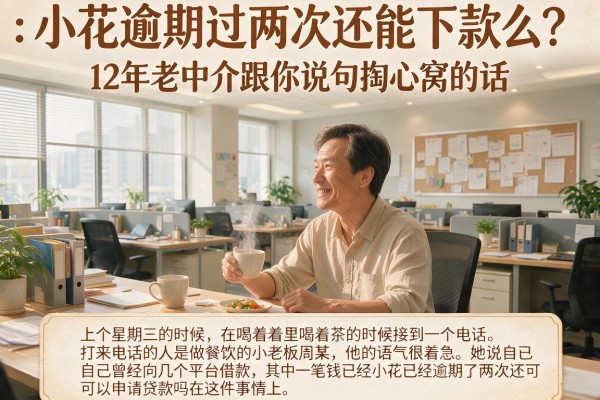 小花逾期过两次还能下款么？12年老中介跟你说句掏心窝的话