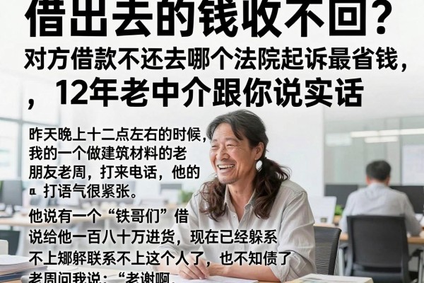 借出去的钱收不回？对方借款不还去哪个法院起诉最省钱，12年老中介跟你说实话