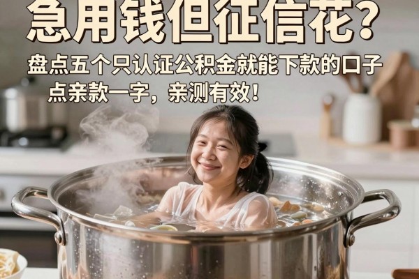 急用钱但征信花？盘点五个只认证公积金就能下款的口子，亲测有效！