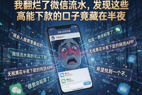 我翻烂了微信流水，发现这些高能下款的口子竟藏在半夜