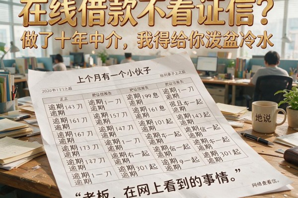在线借款不看证信？做了十年中介，我得给你泼盆冷水