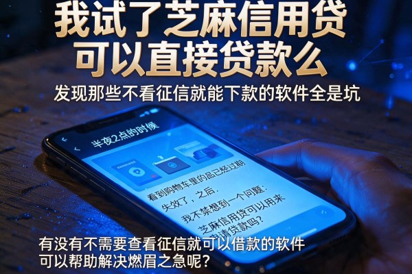 我试了芝麻信用贷可以直接贷款么，发现那些不看征信就能下款的软件全是坑