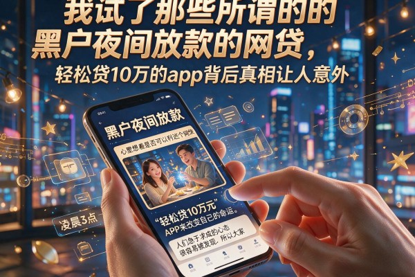 我试了那些所谓的黑户夜间放款的网贷，轻松贷10万的app背后真相让人意外