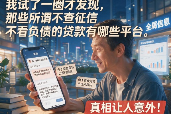 我试了一圈才发现，那些所谓不查征信不看负债的贷款有哪些平台，真相让人意外