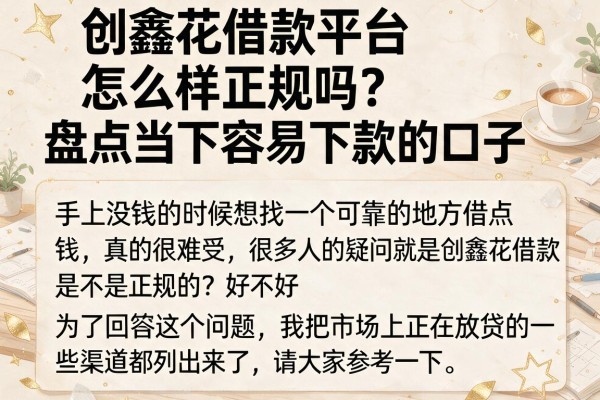 创鑫花借款平台怎么样正规吗？盘点当下容易下款的口子