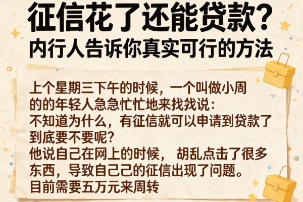 征信花了还能贷款？内行人告诉你真实可行的方法
