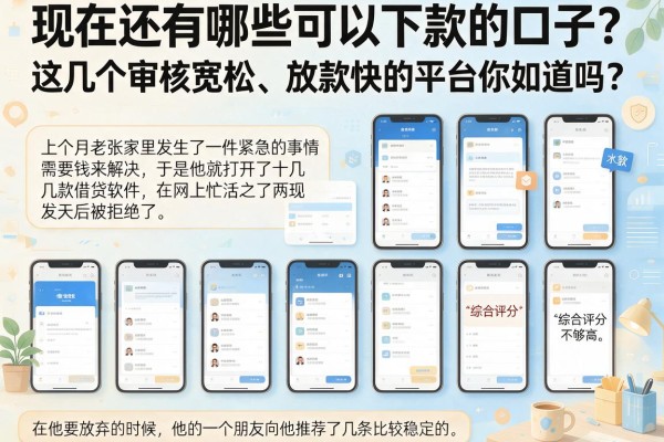 现在还有哪些可以下款的口子?这几个审核宽松、放款快的平台你知道吗?