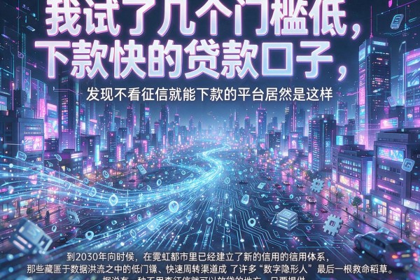 我试了几个门槛低下款快的贷款口子，发现不看征信就能下款的平台居然是这样