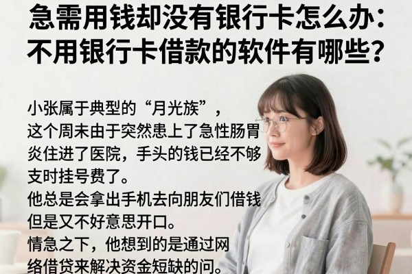 急需用钱却没有银行卡怎么办？不用银行卡借款的软件有哪些？盘点五大靠谱口子