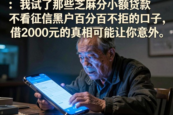 我试了那些芝麻分小额贷款不看征信黑户百分百不拒的口子，借2000元的真相可能让你意外