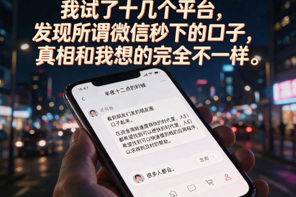 我试了十几个平台，发现所谓微信秒下的口子，真相和我想的完全不一样