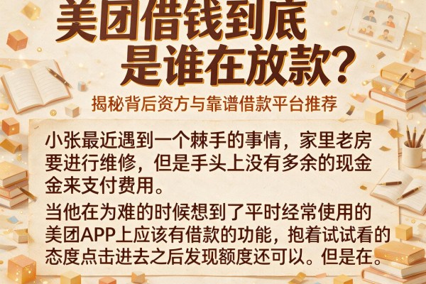 美团借钱到底是谁在放款？揭秘背后资方与靠谱借款平台推荐