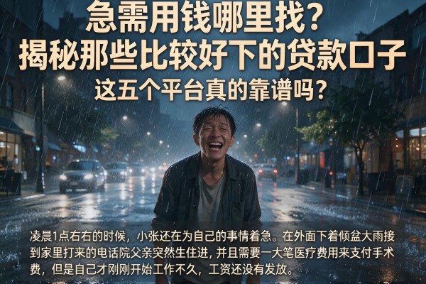 急需用钱哪里找？揭秘那些比较好下的贷款口子，这五个平台真的靠谱吗？