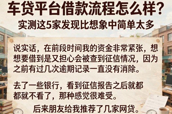 车贷平台借款流程怎么样？实测这5家发现比想象中简单太多