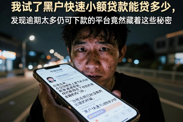 我试了黑户快速小额贷款能贷多少，发现逾期太多仍可下款的平台竟然藏着这些秘密