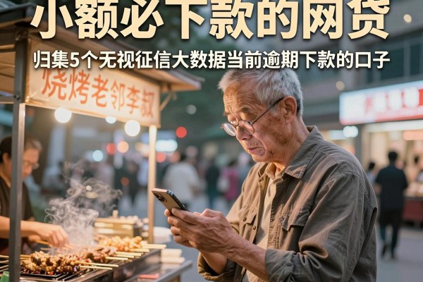 小额必下款的网贷，归集5个无视征信大数据当前逾期下款的口子