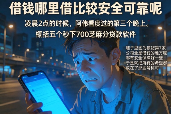 借钱哪里借比较安全可靠呢，概括五个秒下700芝麻分贷款软件