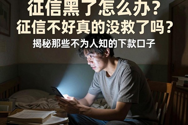 征信黑了怎么办？征信不好真的没救了吗？揭秘那些不为人知的下款口子