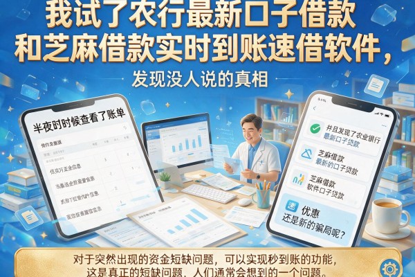我试了农行最新口子借款和芝麻借款实时到账速借软件，发现没人说的真相