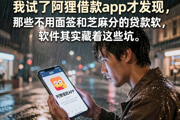 我试了阿狸借款app才发现，那些不用面签和芝麻分的贷款软件其实藏着这些坑
