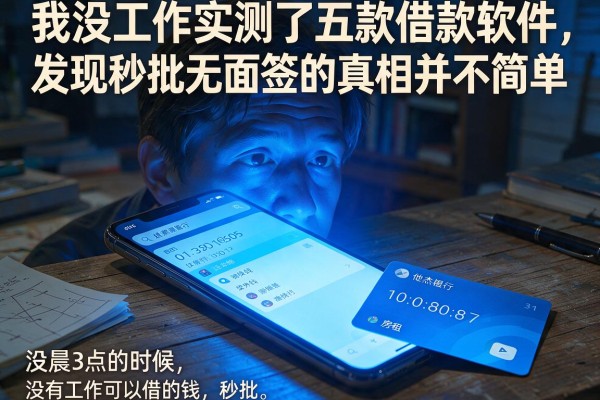 我没工作实测了五款借款软件，发现秒批无面签的真相并不简单