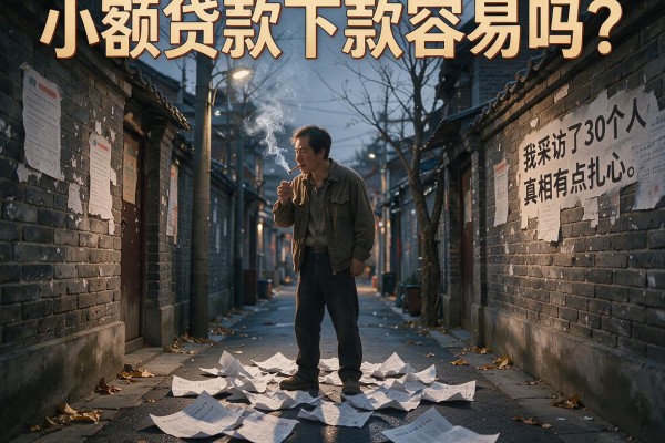 小额贷款下款容易吗？我采访了30个人，真相有点扎心