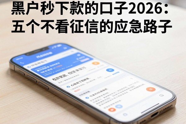 黑户秒下款的口子2026：五个不看征信的应急路子