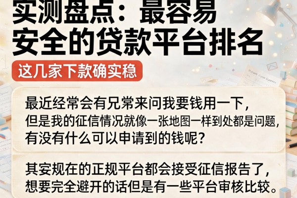 实测盘点：最容易安全的贷款平台排名，这几家下款确实稳