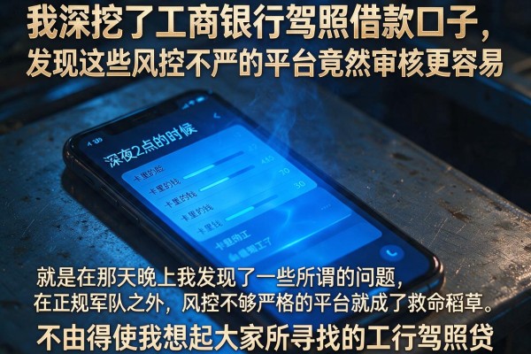 我深挖了工商银行驾照借款口子，发现这些风控不严的平台竟然审核更容易