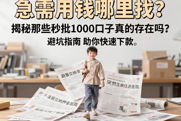 急需用钱哪里找？揭秘那些秒批1000口子真的存在吗？避坑指南助你快速下款