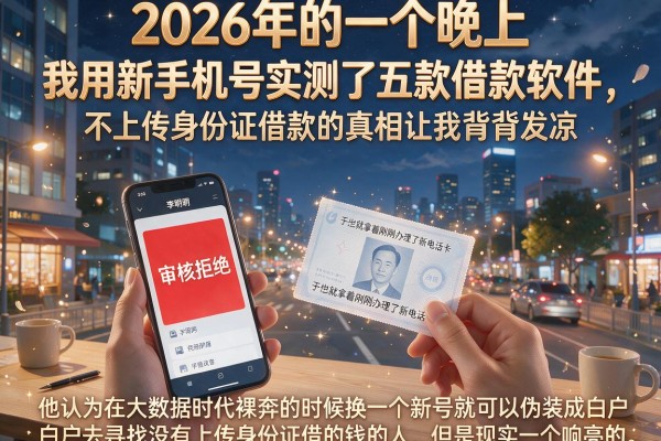 我用新手机号实测了五款借款软件，不上传身份证借款的真相让我背脊发凉