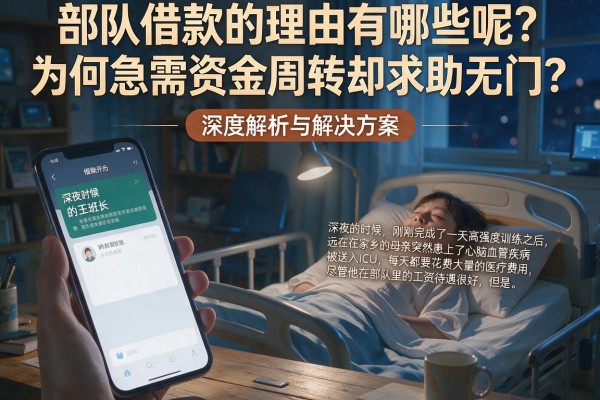 部队借款的理由有哪些呢？为何急需资金周转却求助无门？深度解析与解决方案
