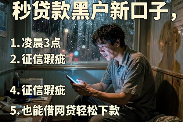 秒贷款黑户新口子，条列5个征信瑕疵也能借网贷轻松下款的平台