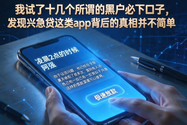 我试了十几个所谓的黑户必下口子，发现兴急贷这类app背后的真相并不简单