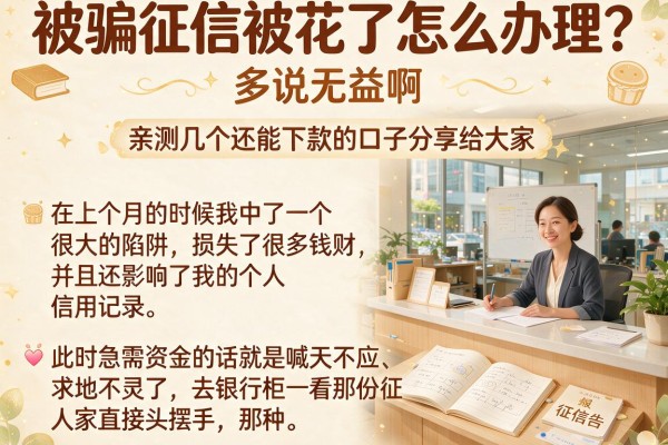 被骗征信被花了怎么办理？亲测几个还能下款的口子分享给大家
