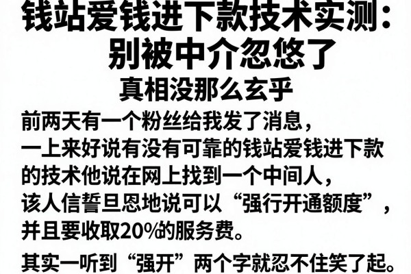 钱站爱钱进下款技术实测:别被中介忽悠了,真相没那么玄乎