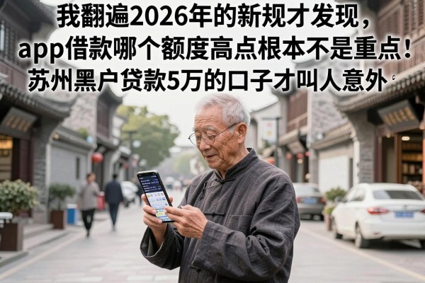 我翻遍2026年的新规才发现，app借款哪个额度高点根本不是重点，苏州黑户贷款5万的口子才叫人意外
