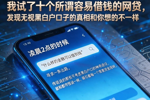 我试了十个所谓容易借钱的网贷，发现无视黑白户口子的真相和你想的不一样