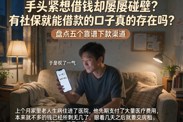 手头紧想借钱却屡屡碰壁？有社保就能借款的口子真的存在吗？盘点五个靠谱下款渠道