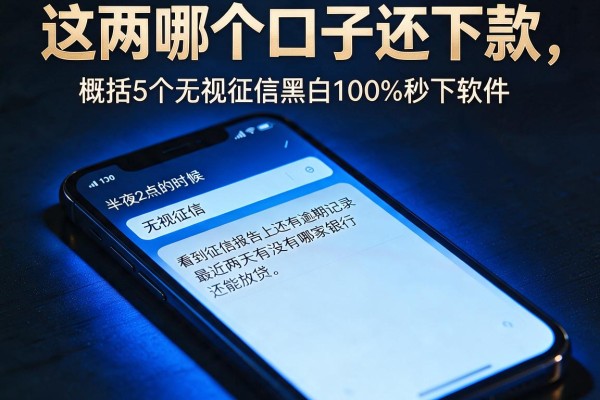 这两天哪个口子还下款，概括5个无视征信黑白100%秒下软件