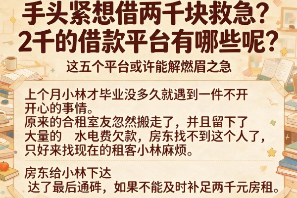 手头紧想借两千块救急？2千的借款平台有哪些呢？这五个平台或许能解燃眉之急