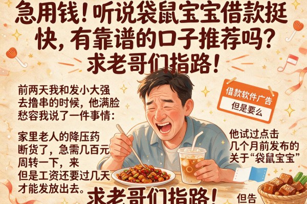 急用钱!听说袋鼠宝宝借款挺快,有靠谱的口子推荐吗?求老哥们指路!
