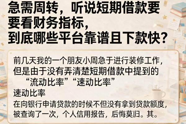 急需周转,听说短期借款要看财务指标,到底哪些平台靠谱且下款快?