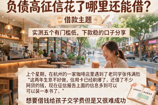 负债高征信花了哪里还能借？实测五个有门槛低、下款稳的口子分享