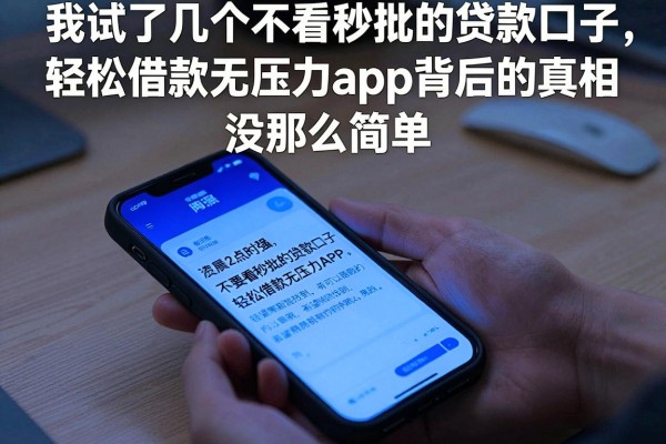 我试了几个不看秒批的贷款口子，发现轻松借款无压力app背后的真相没那么简单