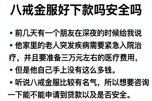 八戒金服好下款吗安全吗，规整五个不上征信的贷款平台