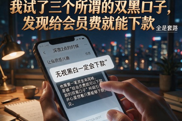 我试了三个所谓的双黑口子，发现给会员费就能下款全是套路