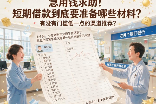 急用钱求助！短期借款到底要准备哪些材料？有没有门槛低一点的渠道推荐？